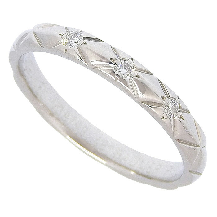 楽天市場】CHANEL シャネル スリー シンボル 1P ダイヤ リング K18WG