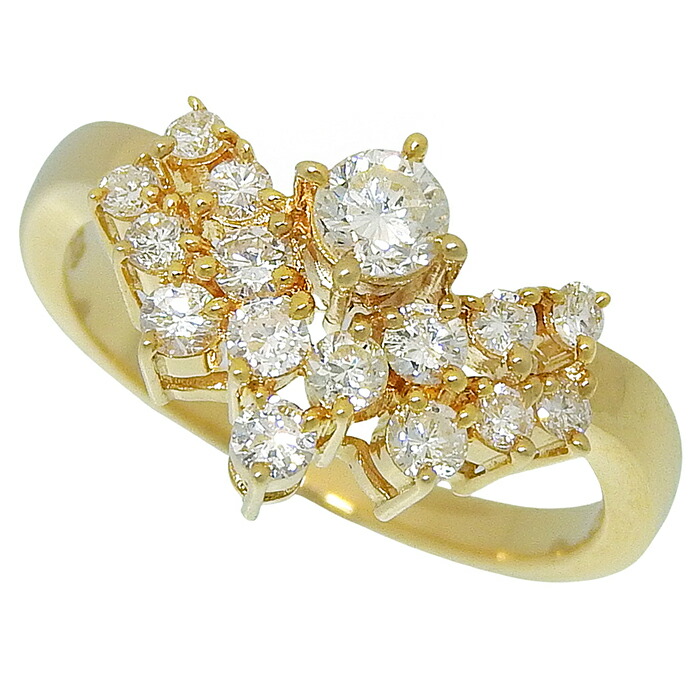 楽天市場】TASAKI タサキ フラワー モチーフ ダイヤ リング K18YG 750