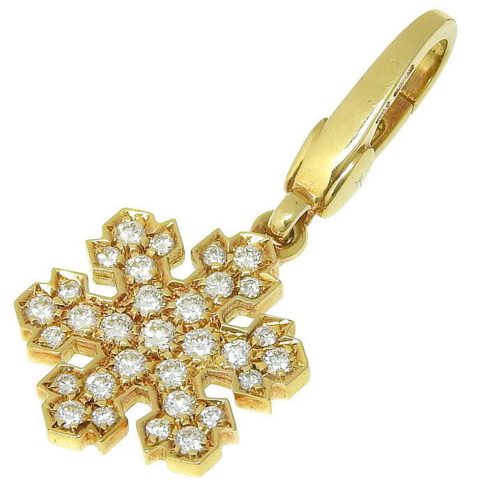 楽天市場】ブルガリ ペンダントトップ K18YG ダイヤ1P スノーフレーク