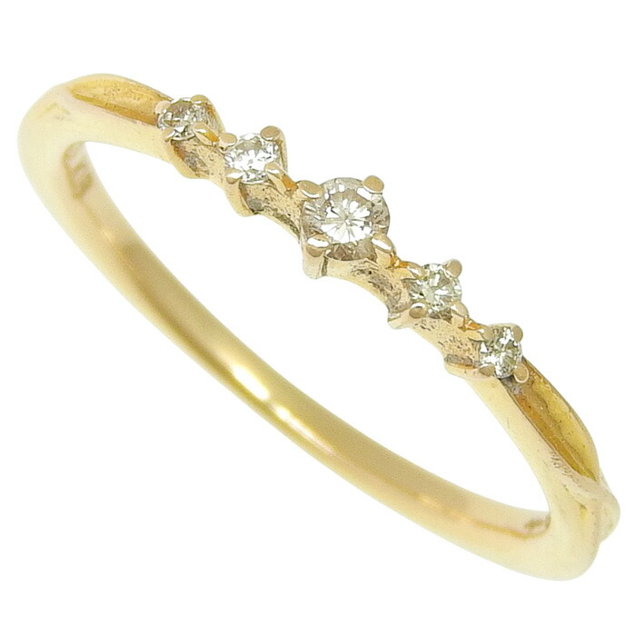 agete　ダイヤ　K18リング　7号 14144111016 値下しました agete CLASSIC（アガットクラシック） 指輪 リング K18リング