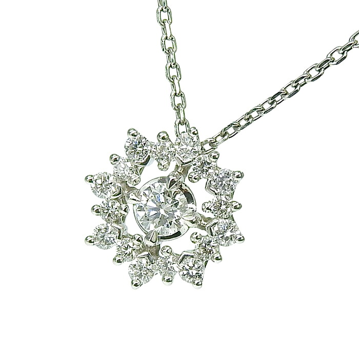 STAR JEWERLY スタージュエリー デザイン ダイヤ ネックレス Pt950 プラチナ ダイヤモンド 0.28ct 40cm アジャスター付 首飾り アクセサリー レディース 送料無料 240101823754 ★