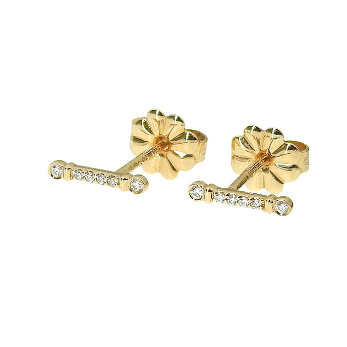 【ポイント10倍＆ 最大10万円割引クーポン 数量限定】TIFFANY & Co. ティファニー フルール ド リス ステム ダイヤ ピアス K18PG 750 ピンクゴールド ダイヤモンド 耳飾り アクセサリー レディース 送料無料 240101827253 ★