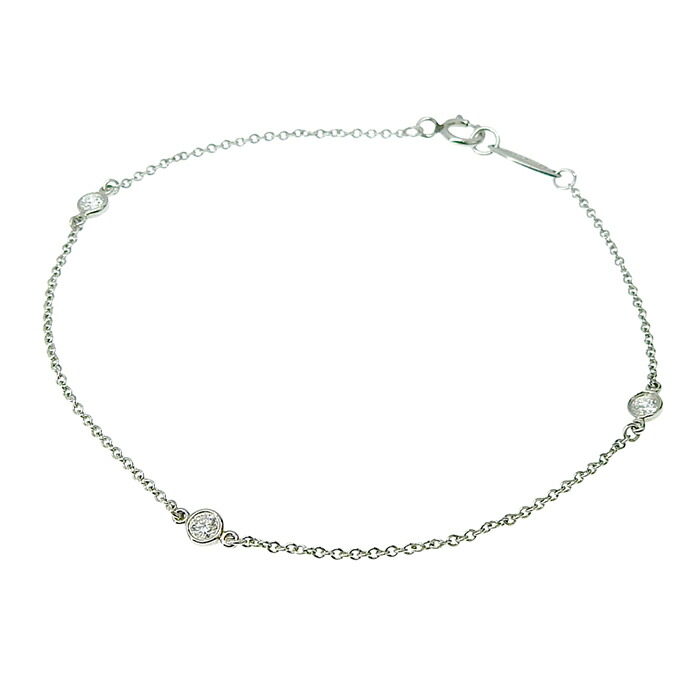TIFFANY&Coティファニーバイザヤードプラチナブレスレット0.18ct以上 楽天市場】TIFFANY & Co. ティファニー バイザヤード 3P ダイヤ