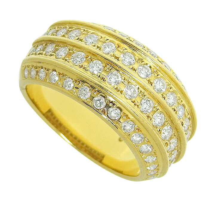 楽天市場】MIKIMOTO ミキモト デザイン ダイヤ リング K18YG 750