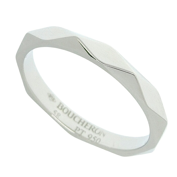 BOUCHERON ブシュロン ファセット リング Pt950 プラチナ #58 18号相当 指輪 アクセサリー レディース 送料無料 240101827692 ★