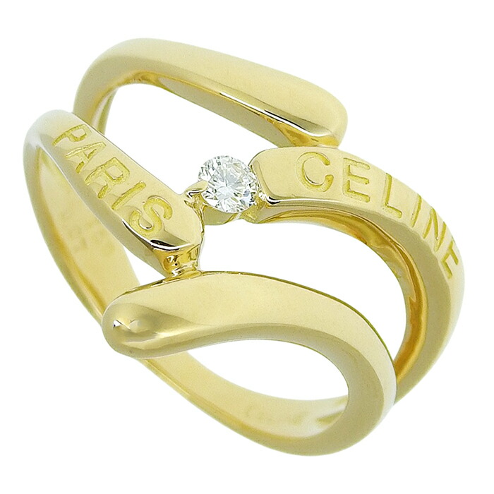 楽天市場】CELINE セリーヌ ダイヤ リング K18PG 750 ピンクゴールド