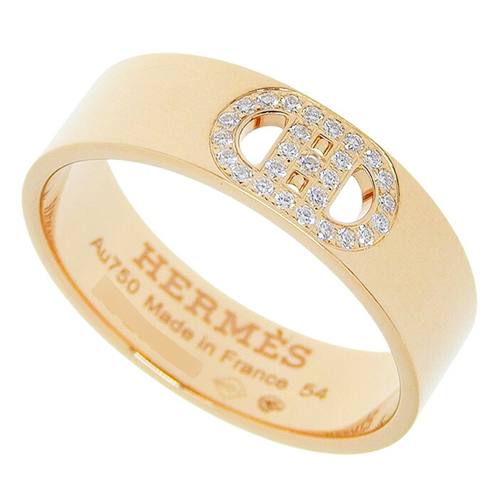 エルメス ダイヤモンド ピンク ゴールド キリム リング H TO178 エルメス ダイヤモンド ピンク ゴールド キリム リング H TO178