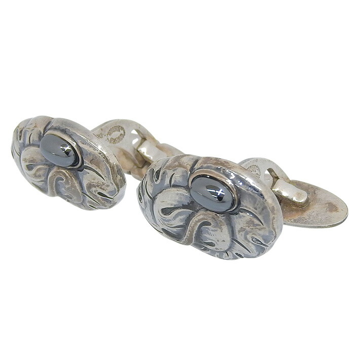【ポイント20倍＆ 最大10万円割引クーポン数量限定 】GEORG JENSEN ジョージジェンセン デザイン ヘマタイト カフス 10 SV925 シルバー ヘマタイト アクセサリー メンズ 送料無料 240101829601 ★