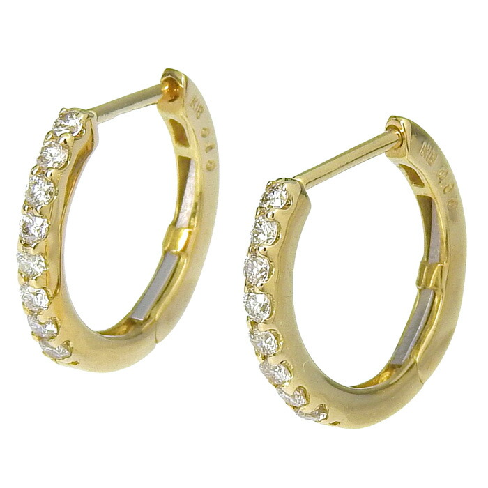 楽天市場】EYEFUNNY アイファニー フープ ダイヤ ピアス K18YG 750