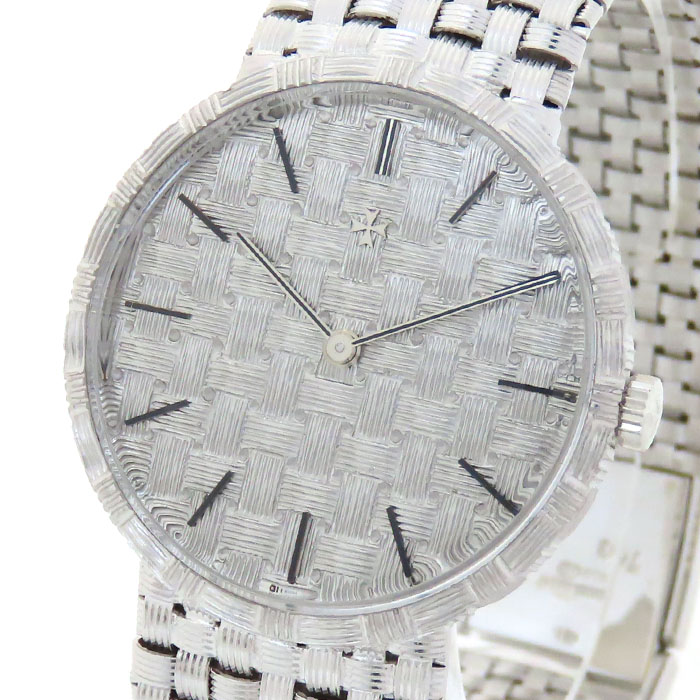 【ポイント10倍& 最大10万円割引クーポン 数量限定】VACHERON CONSTANTIN ヴァシュロン コンスタンタン メッシュドール シルバー文字盤 K18WG 750 ホワイトゴールド 金無垢 腕時計 手巻 メンズ【仕上・OH済】241001026925
