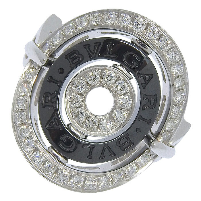 【最大10万円割引クーポン 数量限定】 BVLGARI ブルガリ アストラーレ チェルキ ブラックセラミック ダイヤ リング K18WG 750 ホワイトゴールド ブラックセラミック ダイヤモンド 13号 指輪 アクセサリー レディース 送料無料 241001029037 ★ 134,000円