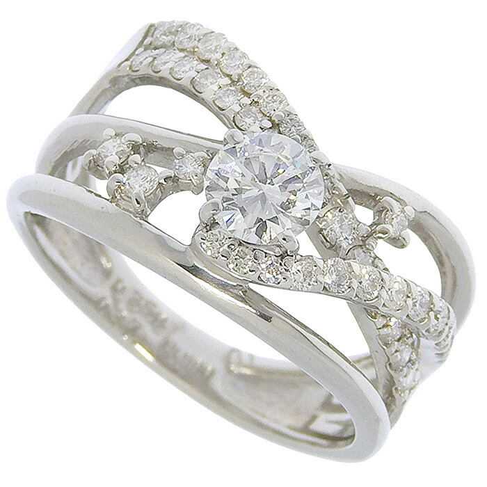 デザイン ダイヤ リング Pt900 プラチナ ダイヤモンド 0.358ct 0.37ct 11.5号 指輪 アクセサリー レディース 送料無料 241100093628 ★