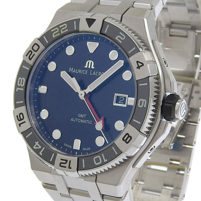 【ポイント20倍＆ 最大10万円割引クーポン数量限定 】MAURICE LACROIX モーリス・ラクロア アイコン ベンチュラー GMT AI6158-SS00F-330-A ブラック文字盤 SS ステンレススチール 腕時計 自動巻き メンズ 送料無料 241001026981 ★