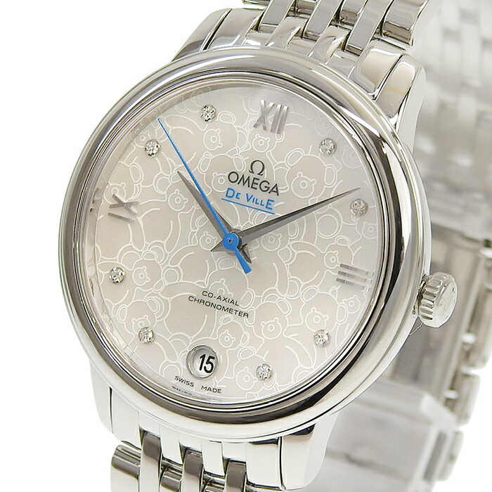 【ポイント20倍＆ 最大10万円割引クーポン 数量限定】OMEGA オメガ デ・ヴィル プレステージ コーアクシャル オービス 424.10.33.20.55.004 ホワイトシェル文字盤 SS ステンレススチール 腕時計 自動巻き レディース 送料無料 【仕上済】 241001026126 ★ 199,000円