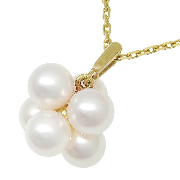 MIKIMOTO ミキモト デザイン パール ネックレス K18YG 750 イエローゴールド パール 真珠 40cm 首飾りアクセサリー レディース 送料無料 241100100477 ★｜大阪屋質店