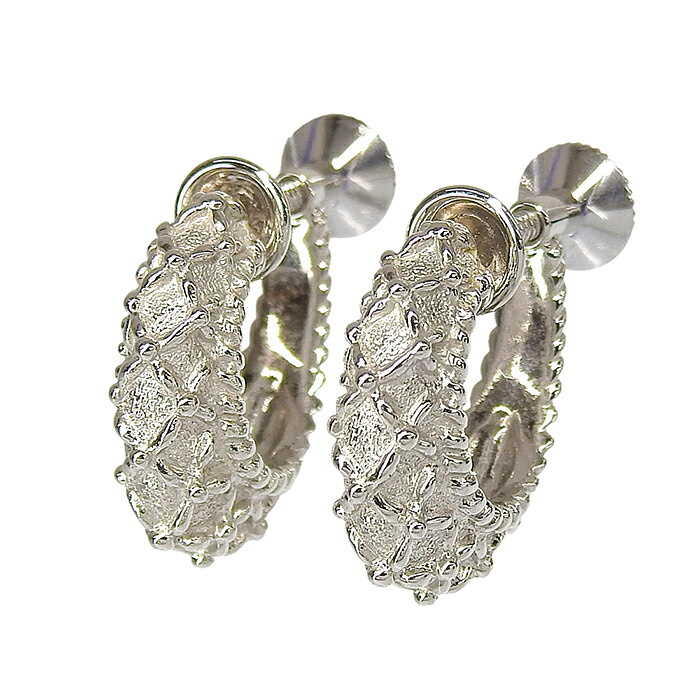【最大10万円割引クーポン数量限定 】 MIKIMOTO ミキモト デザイン フープ イヤリング K18WG 750 ホワイトゴールド アクセサリー 耳飾り レディース 送料無料 241100104049 ★