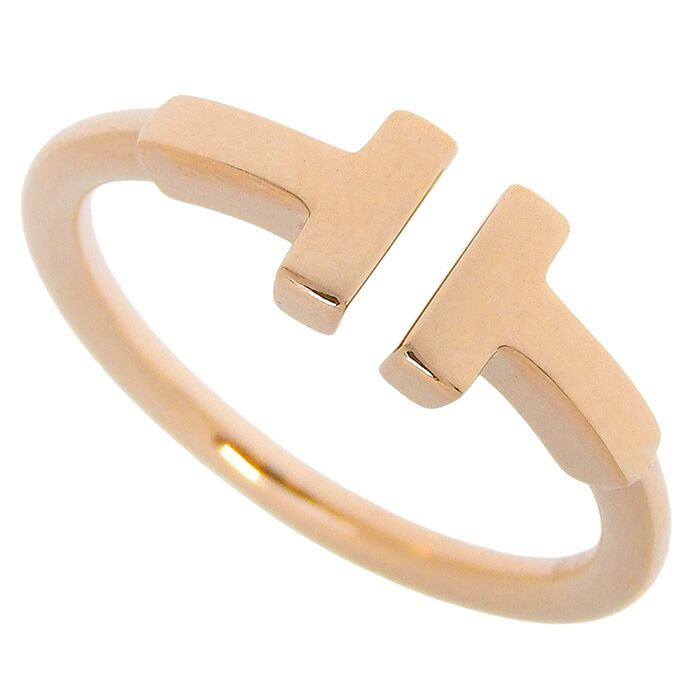 TIFFANY & Co. ティファニー T ワイヤー リング K18PG 750 ピンクゴールド 9号 指輪 アクセサリー レディース 送料無料 241100099754 ★