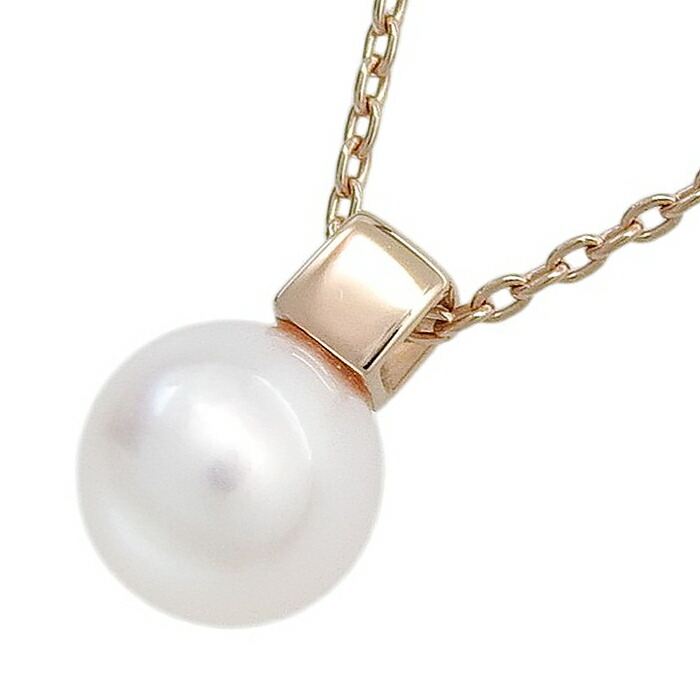 【最大10万円割引クーポン数量限定 】 MIKIMOTO ミキモト デザイン パール ネックレス K18PG 750 ピンクゴールド パール 真珠 7.0mm 39cm アジャスター付 首飾り 2.5g アクセサリー レディース 送料無料 241100100284 ★