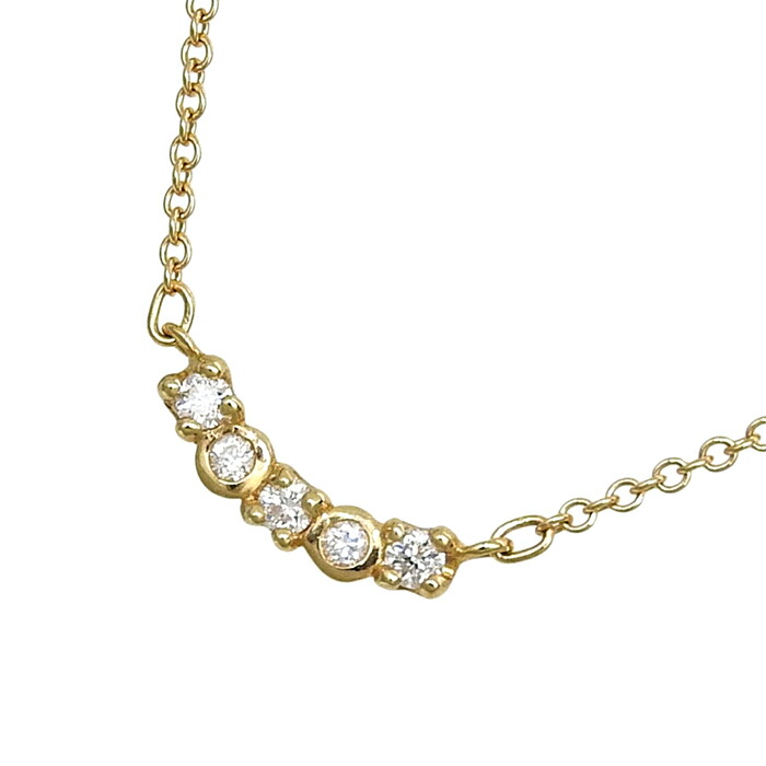 【最大10万円割引クーポン数量限定 】 STAR JEWERLY スタージュエリー デザイン ダイヤ ネックレス K18YG 750 イエローゴールド ダイヤモンド 0.04ct 39.5cm 首飾り 1.1g アクセサリー レディース 送料無料 241100104101 ★