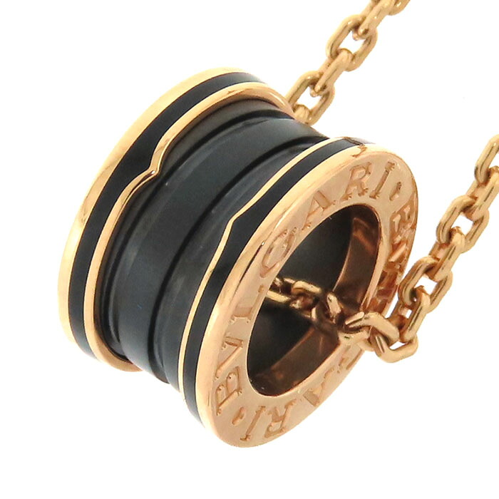 【ポイント5倍 最大10万円割引クーポン 数量限定】 BVLGARI ブルガリ B-zero1 ネックレス K18PG 750 CE ピンクゴールド ブラックセラミック 60cm ビーゼロワン アジャスター付 首飾り 25.5g アクセサリー レディース 送料無料 241100095597|大阪屋質店