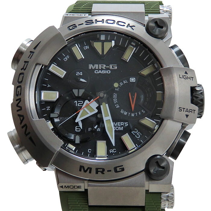 CASIO カシオ Ｇショック MR-G FROGMAN MRG-BF1000RG-3AJR ブラック文字盤 Ti チタン ラバー 約131.4g 腕時計 ソーラー メンズ 241001028771