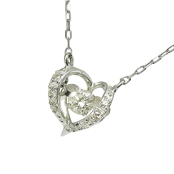 【最大10万円割引クーポン 数量限定】 Samantha Tiara サマンサティアラ ハート モチーフ ダイヤ ネックレス K18WG 750 ホワイトゴールド ダイヤモンド 0.11ct 37cm アジャスター付 首飾り 1.2g アクセサリー レディース 送料無料 241100104857 ★