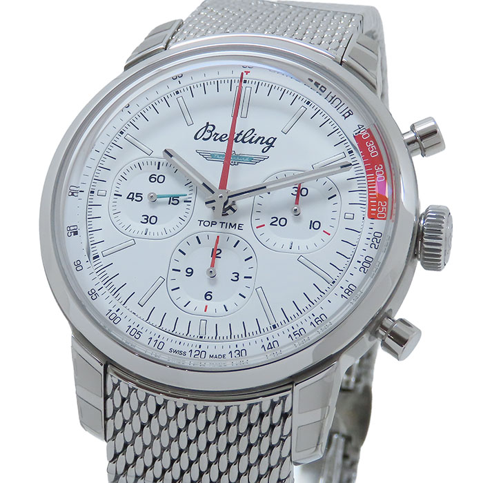 BREITLING ブライトリング トップタイム B01 フォード サンダーバード AB01766A1A1A1 ホワイト文字盤 SS ステンレススチール 約143.5g 腕時計 自動巻き メンズ 送料無料 241001029861