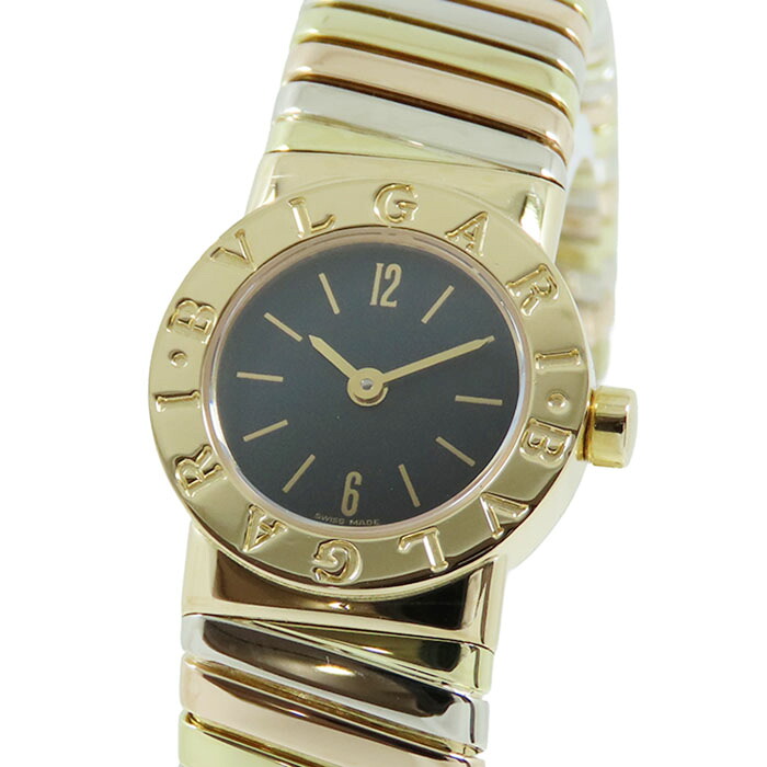 【最大10万円割引クーポン 数量限定】 BVLGARI ブルガリ ブルガリブルガリ トゥボガス BB192T ブラック文字盤 K18YG 750 イエローゴールド ホワイトゴールド ピンクゴールド 約66.0g 腕時計 電池式 レディース 送料無料 【仕上済】241001030679|大阪屋質店