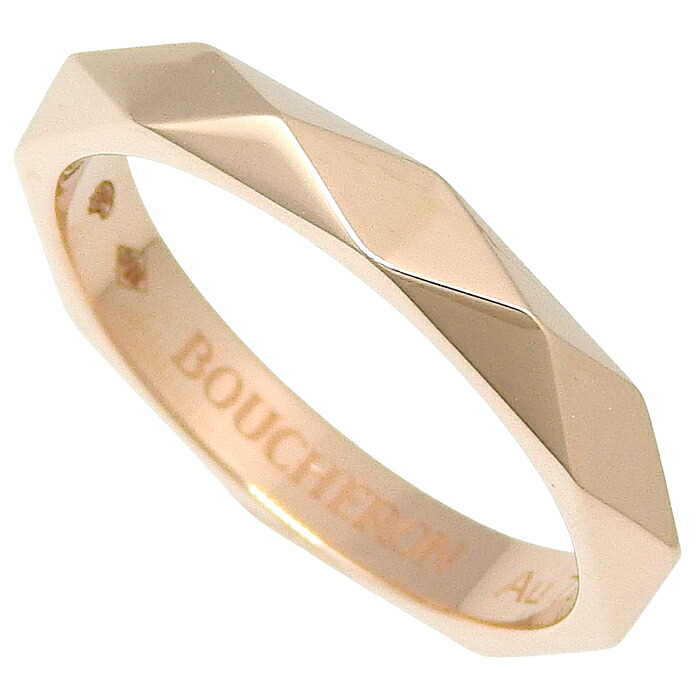 【最大10万円割引クーポン数量限定 】 BOUCHERON ブシュロン ファセット リング K18PG 750 ピンクゴールド ＃48 8号相当 指輪 3.1g アクセサリー レディース 送料無料【仕上済】240101846297 ★