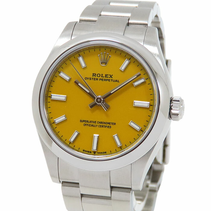 ROLEX ロレックス オイスターパーペチュアル 31 277200 ランダム イエロー文字盤 SS ステンレススチール 約91.1g 腕時計 自動巻き ユニセックス【仕上済】241001029824