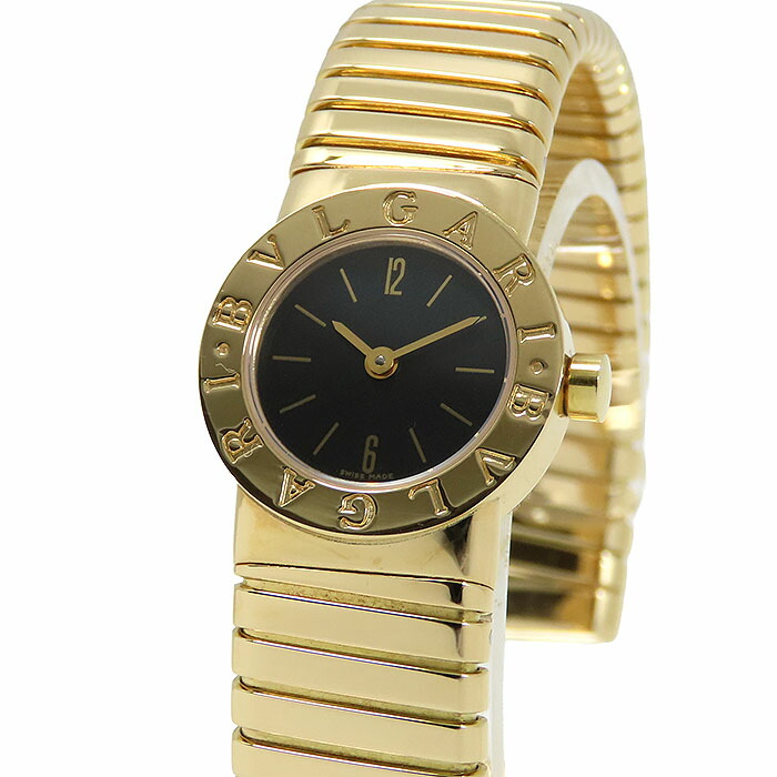 【ポイント3倍 最大10万円割引クーポン 数量限定】 BVLGARI ブルガリ ブルガリブルガリトゥボガス BB192T ブラック文字盤 K18YG 750 イエローゴールド 腕時計 電池式 レディース 約73.5g 送料無料【仕上・電池交換済】241001028969|大阪屋質店