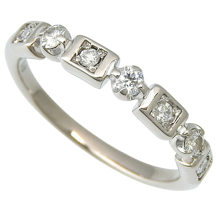 STAR JEWERLY スタージュエリー デザイン ダイヤ リング K18WG 750 ホワイトゴールド ダイヤモンド 0.13ct 5号 指輪 2.0g アクセサリー レディース 送料無料 241100107798 ★|大阪屋質店