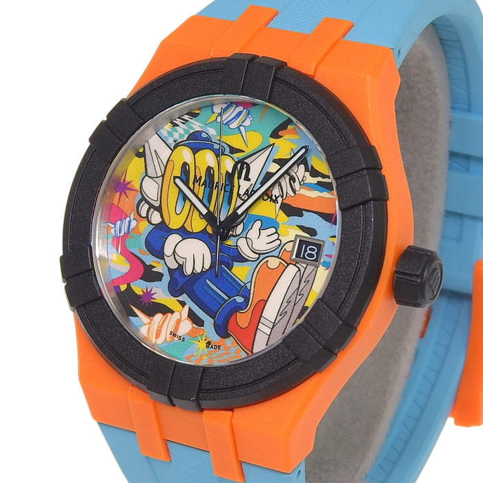 【ポイント20倍 最大10万円割引クーポン 数量限定】 MAURICE LACROIX モーリスラクロア アイコン タイド Benzilla AI2008-50YZA-000-0 マルチカラー文字盤 プラスチック×グラスファイバー ラバー 56.0g 腕時計 クォーツ メンズ 送料無料 【未使用】 241001032241 ★|大阪屋質店