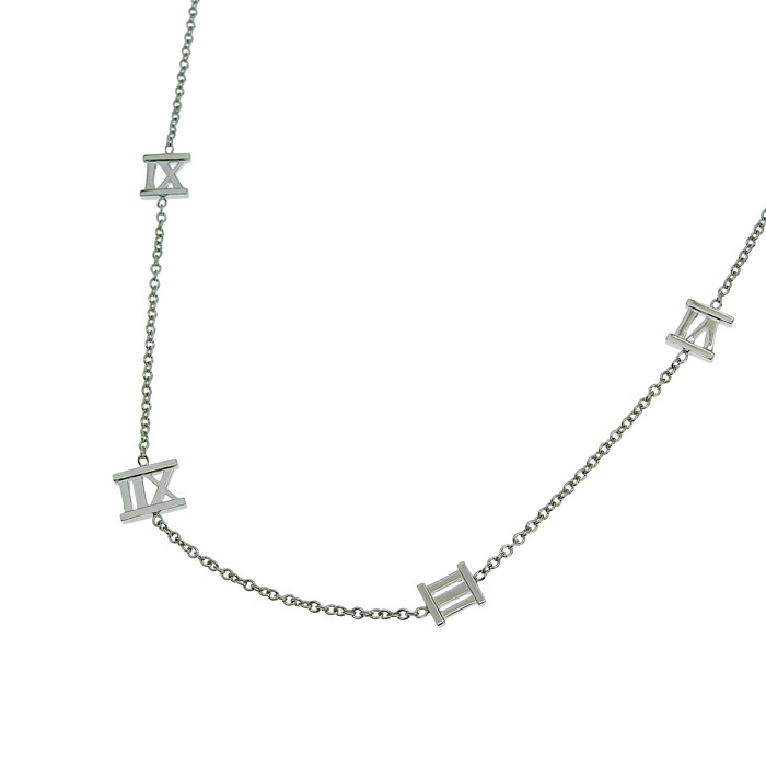 【最大10万円割引クーポン 数量限定】 TIFFANY & Co. ティファニー アトラス ネックレス K18WG 750 ホワイトゴールド 40.5cm 首飾り 7.2g アクセサリー レディース 送料無料 241100104782 ★｜大阪屋質店