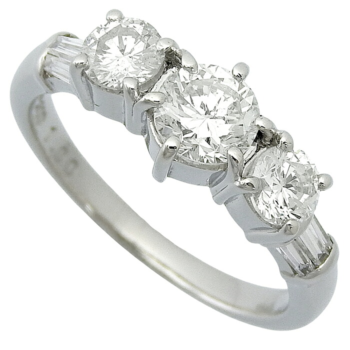 【最大10万円割引クーポン 数量限定】 TASAKI タサキ デザイン 3P ダイヤ リング Pt900 プラチナ ダイヤモンド 1.00ct 10号 指輪 4.7g アクセサリー レディース 送料無料 241100106919 ★｜大阪屋質店