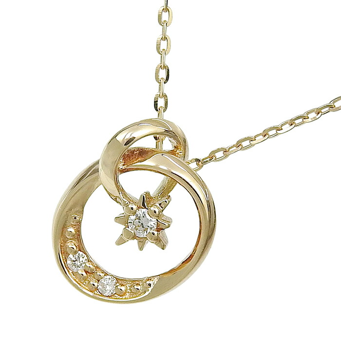 【最大10万円割引クーポン 数量限定】 STAR JEWERLY スタージュエリー スター モチーフ ダイヤ ネックレス K18YG 750 イエローゴールド ダイヤモンド 0.02ct 37cm アジャスター付 首飾り 1.4g アクセサリー レディース 送料無料 241100108756 ★|大阪屋質店
