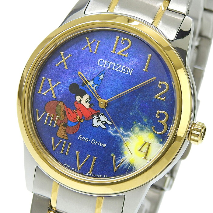 【最大10万円割引クーポン 数量限定】 CITIZEN シチズン ディズニー 100周年記念 コラボレーション ファンタジア 日本未発売 逆輸入 FE7064-71W/J830-A19KK02 ブルー文字盤 GP SS ステンレススチール 115.4g 腕時計 ソーラー メンズ 送料無料 241001033779 ★｜大阪屋質店