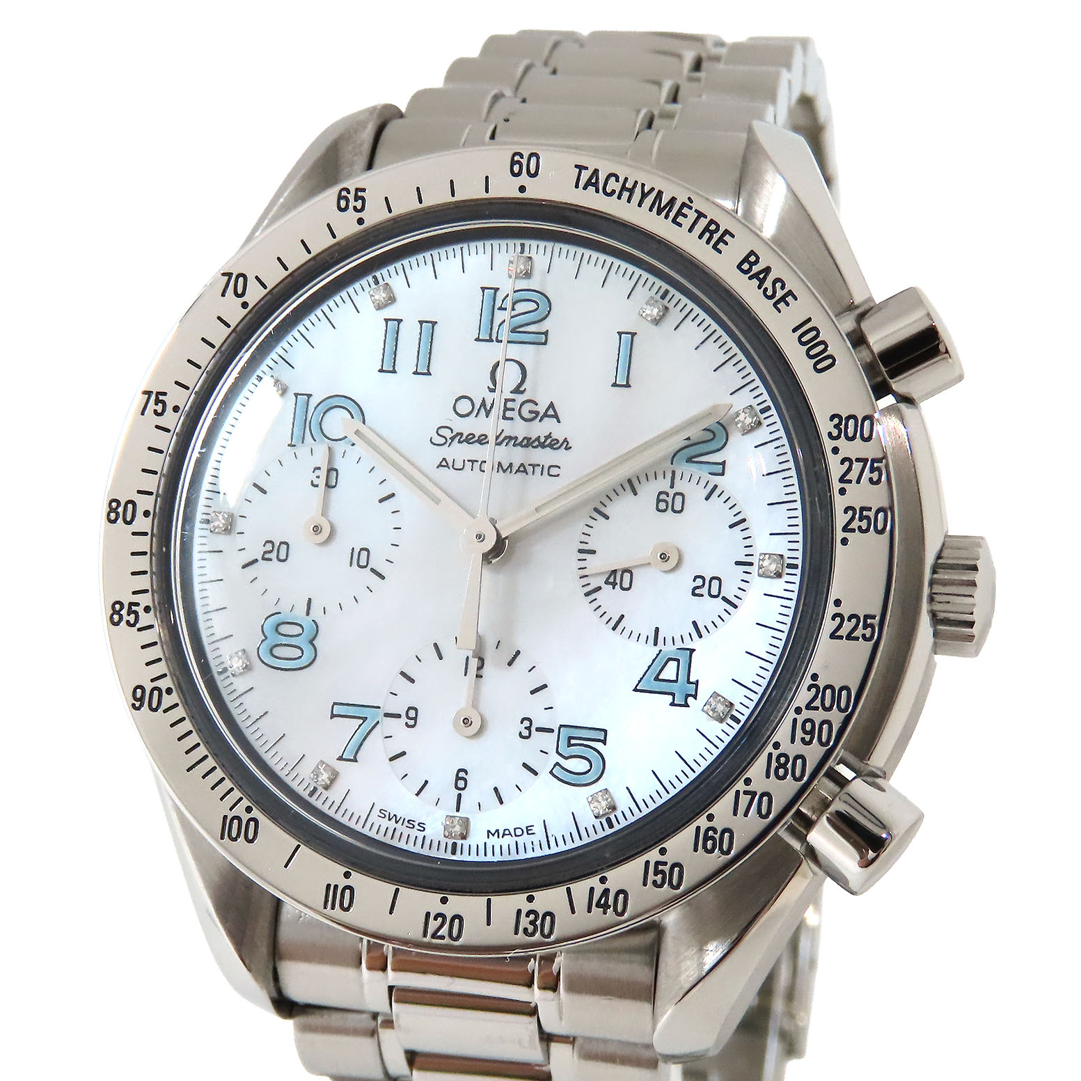 【ポイント7倍 最大10万円割引クーポン 数量限定】 OMEGA オメガ スピードマスター 3834.71.33 シェル文字盤 SS ステンレススチール 約104.1g 腕時計 自動巻き メンズ 送料無料【仕上・OH済】241001031485｜大阪屋質店