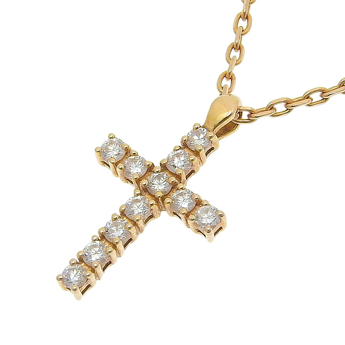 【最大10万円割引クーポン 数量限定】 DAMIANI ダミアーニ クロス モチーフ ダイヤ ネックレス K18PG 750 ピンクゴールド ダイヤモンド 50cm 首飾り 4.4g アクセサリー レディース 送料無料 241100109887 ★｜大阪屋質店