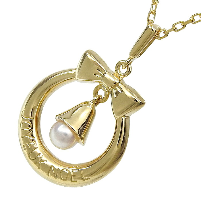 【最大10万円割引クーポン 数量限定】 MIKIMOTO ミキモト クリスマスリース モチーフ ベビーパール ネックレス K18YG 750 イエローゴールド パール 真珠 38cm 首飾り 5.0g アクセサリー レディース 送料無料 241100111696 ★｜大阪屋質店 70,400円