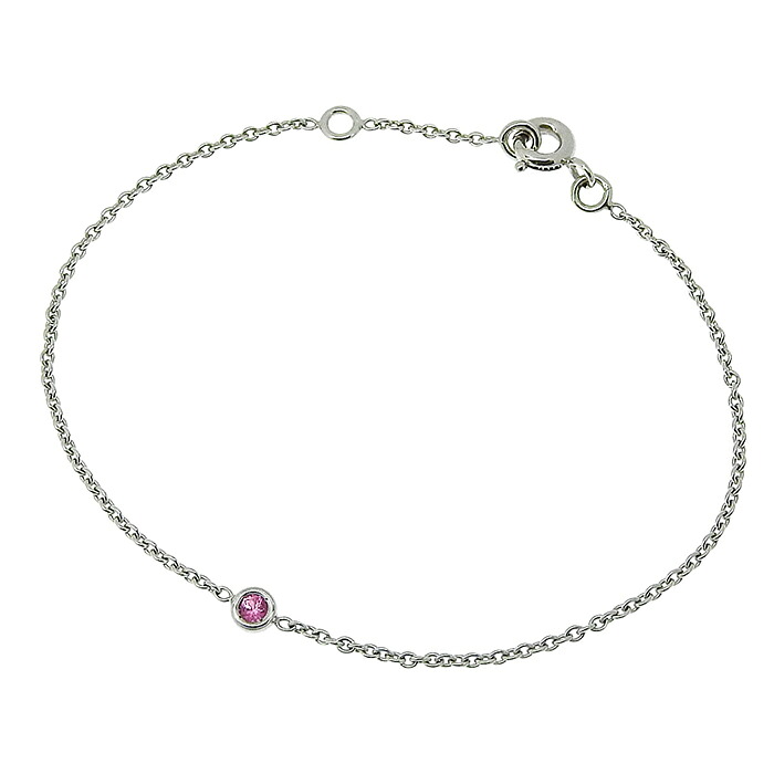 【最大10万円割引クーポン 数量限定】 DIOR ディオール ミミウィ ピンクサファイア ブレスレット K18WG 750 ホワイトゴールド ピンクサファイア 14cm 腕輪 1.3g アクセサリー レディース 送料無料 241100112767 ★｜大阪屋質店 45,800円