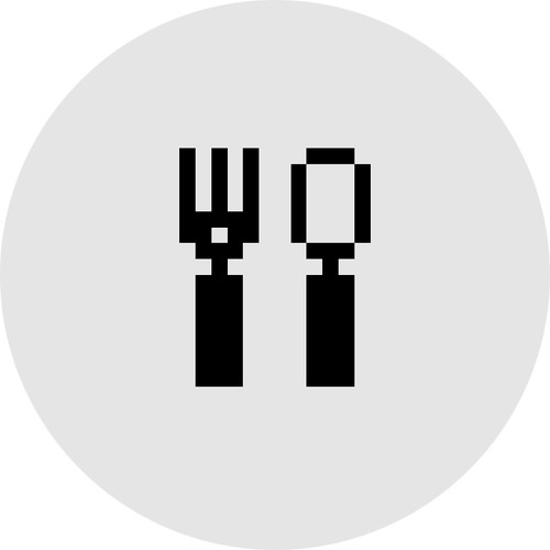 楽天市場 こどものカトラリー ドット絵アイコンの浸透印 シャチハタタイプ Osanpo Shopping