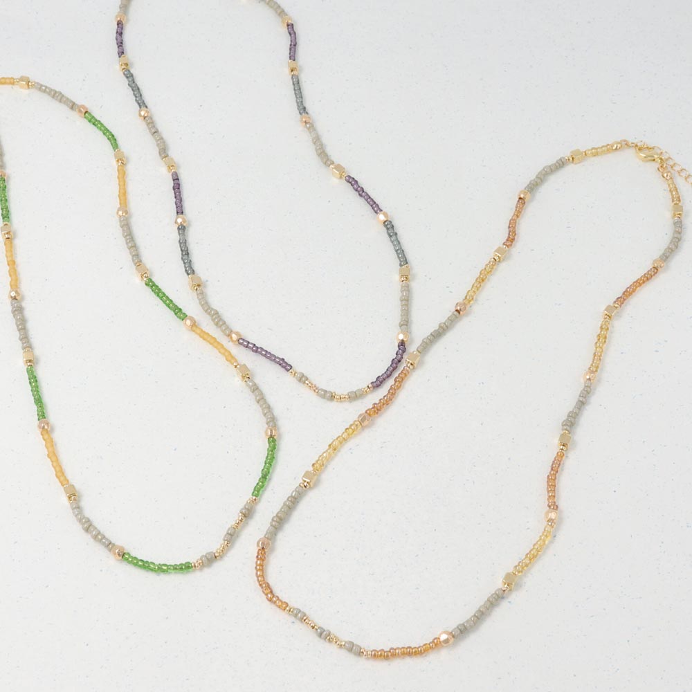 ネックレス ニッケルフリー くすみカラー メタルカラー ビーズ ショートネックレス アクセサリー レディース 金属アレルギー 女性 大人 プレゼント ギフト 結婚式 誕生日 おしゃれ オシャレ かわいい 可愛い 適切な価格