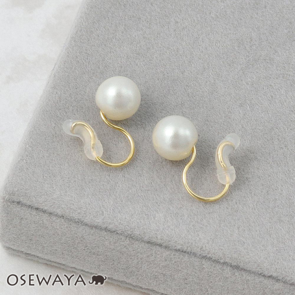 【49％OFFクーポン配布中】ノンホールピアス ニッケルフリー パール 6mm エアリーフィットノンホール シリコンカバー付き イヤリング  OSEWAYA アクセサリー レディース 金属アレルギー 女性 大人 プレゼント ギフト 結婚式 誕生日 OSEWAYA