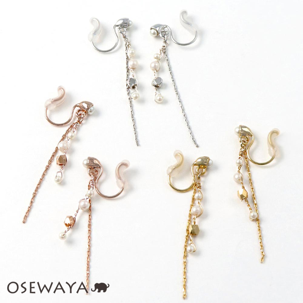 K18 「アミ クローバー」ピアス Orefice
