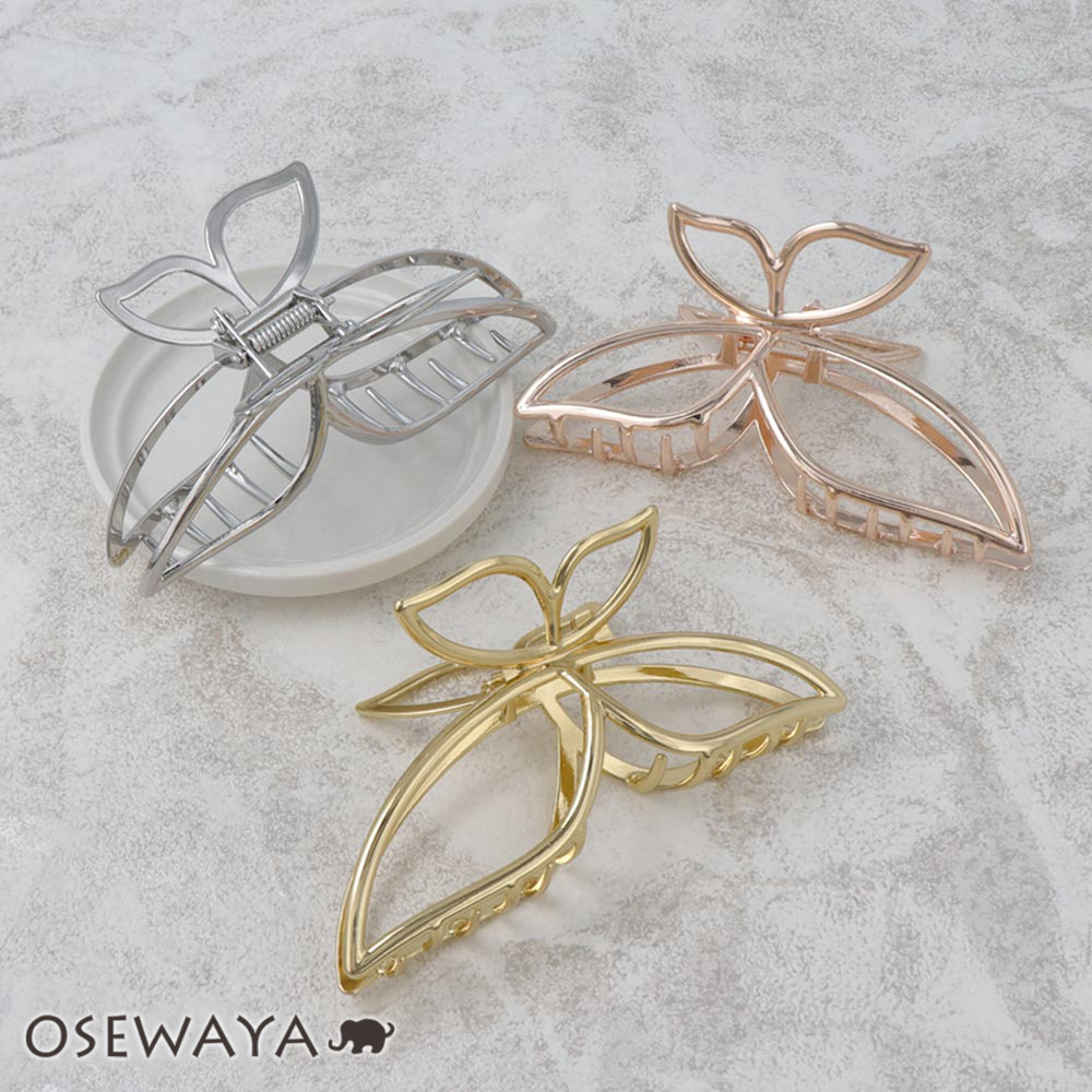 楽天市場】ヘアクリップ 蝶 バタフライ フラワー ストーン