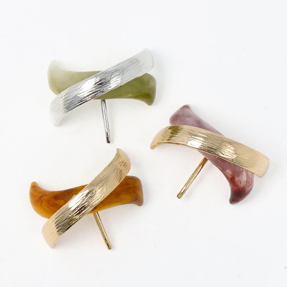 ヘアカフ ニッケルフリー マーブル 結婚式 クロス 大人っぽい ヘアアクセサリー プレゼント かわいい メタル オシャレ 女性 可愛い シンプル ヘアアクセ おしゃれ カジュアル レディース ギフト