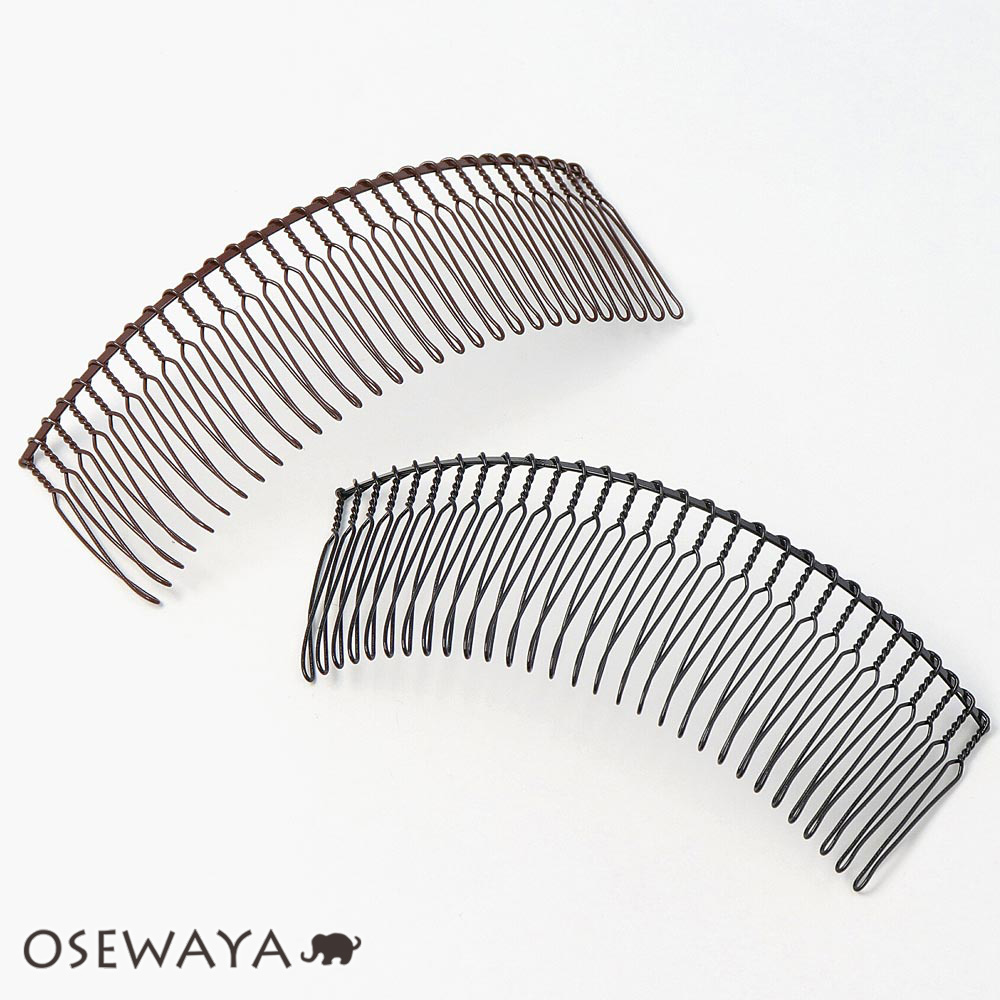 コーム 10cm 黒 茶 シンプル ワイヤーコーム ヘアコーム ヘアアクセサリー ヘアアクセ レディース ヘアアレンジ 女性 大人 簡単 結婚式 パーティ カジュアル おしゃれ オシャレ かわいい 可愛い 人気の