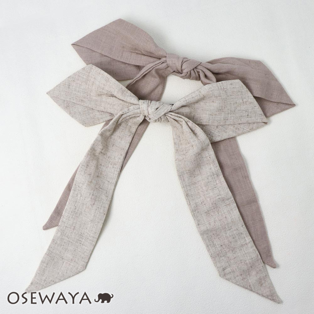 バレッタ 麻 ビッグ ロング リボン 足長 すべり止め付き ヘアアクセサリー ヘアアクセ レディース 女性 大人っぽい プレゼント ギフト 結婚式 カジュアル おしゃれ オシャレ かわいい 可愛い シンプル 人気メーカー ブランド