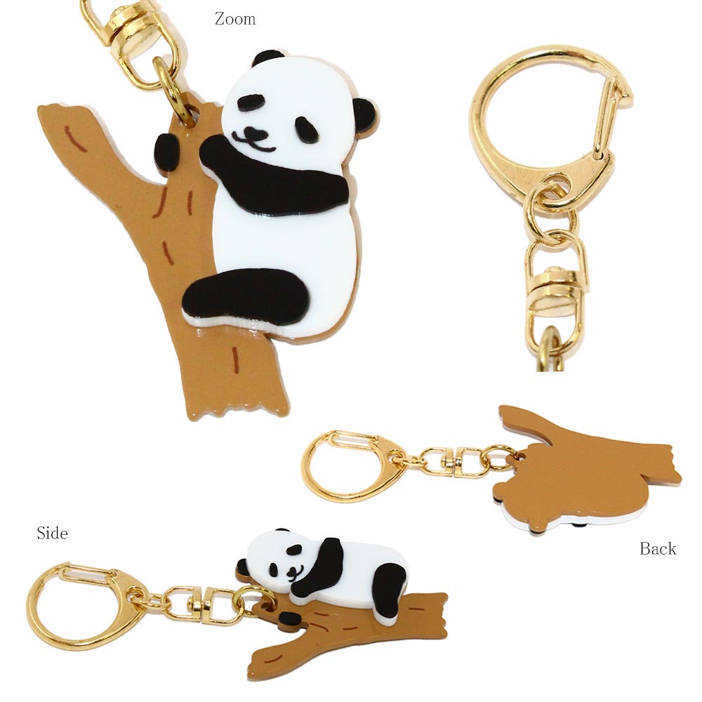 楽天市場 バッグ キーチャーム パンダ クマ コアラ ナマケモノ 木登りアニマル キーホルダー アクセサリー 女性 結婚式 オフィス きれいめ ギフト プレゼント Osewaya